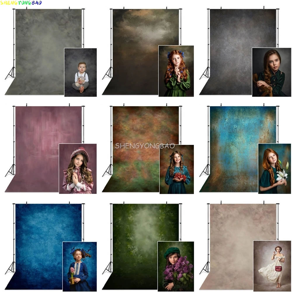

Vintage Abstract Gradient Background Birthday Party Decoration Pregnant Flower Retro Portrait Family Photography Backdrop RO-45