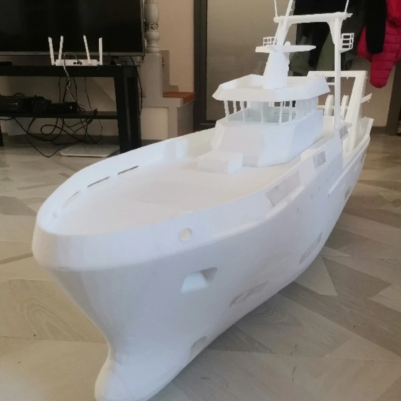 Remote Control Boat 133cm RC Nordic Fishing Boat 3D Printing Material RC Boat Kit Model Adult Toy Gift
