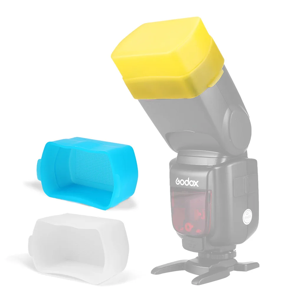 

Квадратный диффузор-софтбокс для вспышек Godox V860III TT520II V850II TT600, софтбокс-рассеиватель света для накамерных вспышек