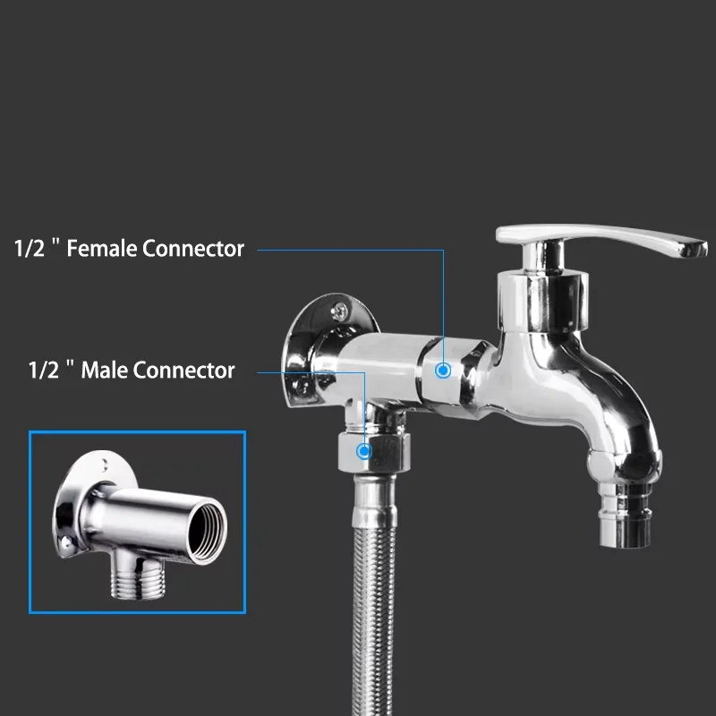 

1/2" 3/4" Bathroom Faucet Fixed Base Wall Mounted Tap Installation Adapter Universal Connector Shower Inlet Outlet Valve Parts