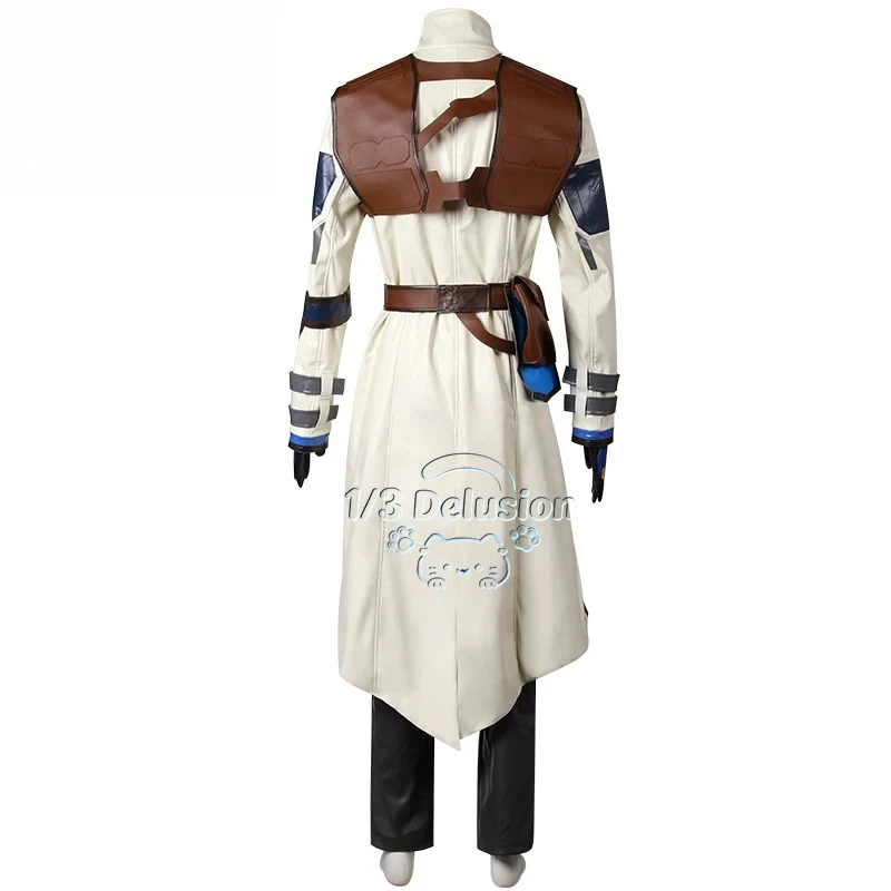 Disfraz de Cosplay de Valorant Cypher Zero, Conjunto Completo, Estilo Agente Informador Occidental, Uniforme de Anime para Hombre, Accesorios y Atrezzo