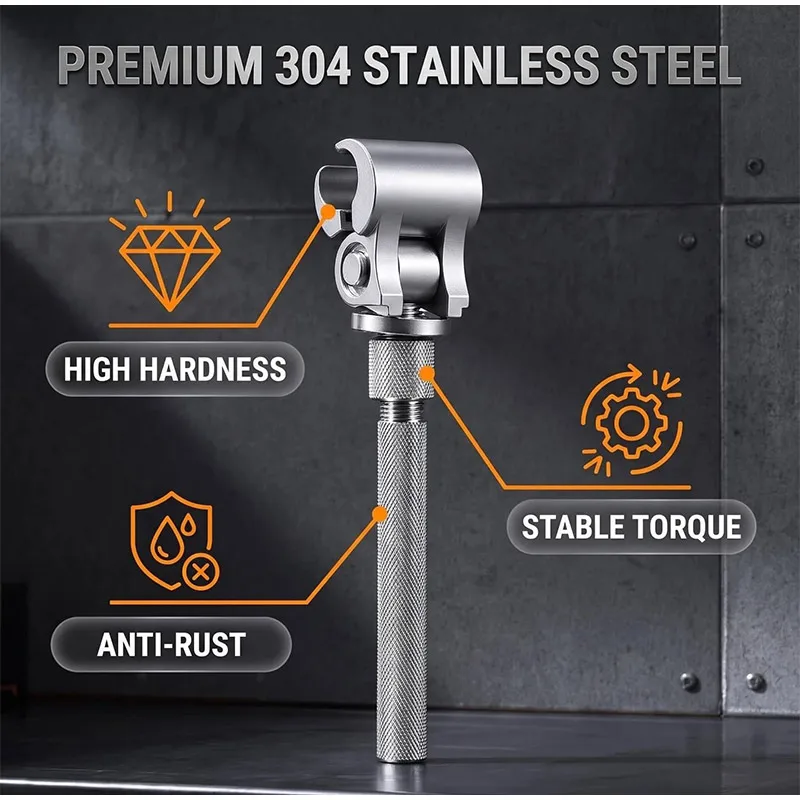 Adjustable Stainless Steel Hinge Gap Tool Door Alignment Wrench Repair Kit for Door Hinges Screwdriver Included