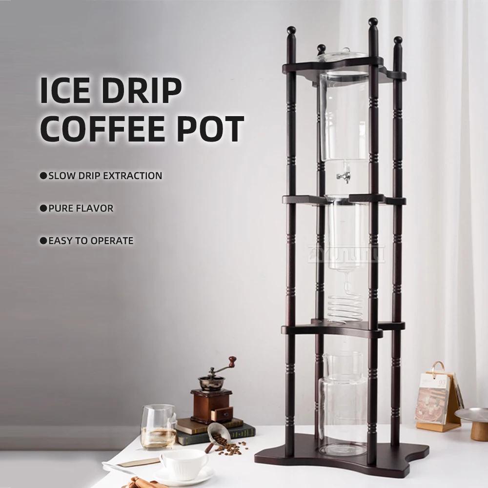 25 Cup Cold Brew Coffee Maker, Commercial & Home Use Glass Iced Tea Maker with Dripper