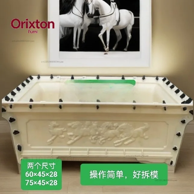 Cement flowerpot mold Homemade large extra large concrete bonsai mold Cast-in-place column Plastic thickened bottom grouting