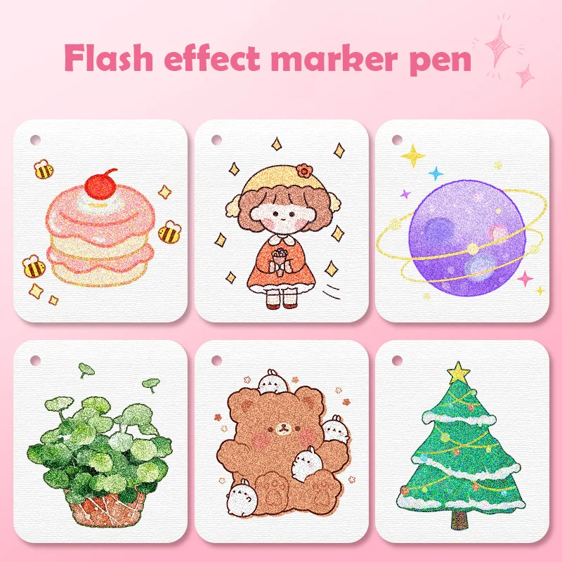 8/12/18 Colors Glitter Gel Pen Set Stationery Iitems 1.0mm Gel Pens DIY Writing Drawing Stationery Back to School Supplies Gifts image 5