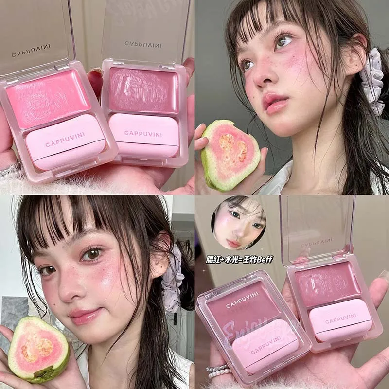 Cappuvini Multi-Purpose Light Blush Balm ลิปสติกช่วยเพิ่มผิวยาวนานการตั้งค่า Girly Natural Hydrating Makeup
