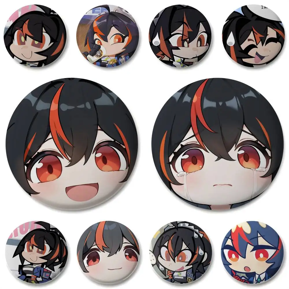 

Zhu Yuan Zenless Zone Zero Badges Round Exquisite Badge Brooches Creative Pins For Clothes Hat Backpack Gift Accessories