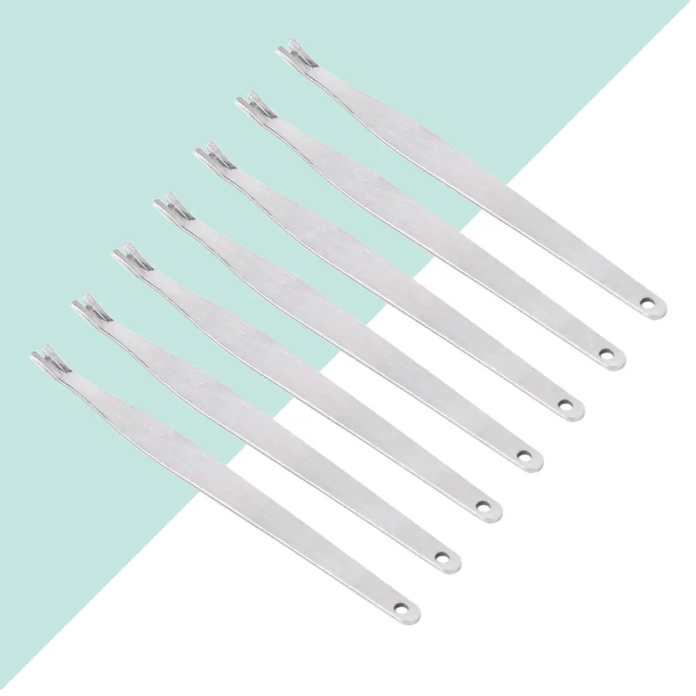 

40Pcs Stainless Steel Dead Skin Fork Cuticle Pusher Nail Tool for Cuticle Trimming Manicure Essentials Smooth Handle V-Design