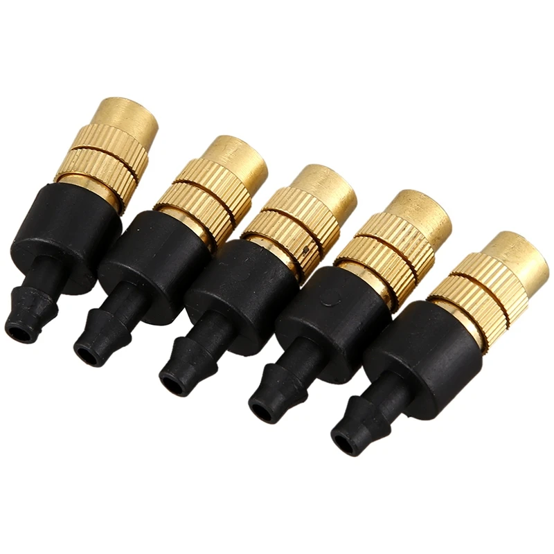 50PCS Adjustable Sprayer Brass Misting Nozzle Atomizing Sprinkler for Mini Drip Garden Watering Irrigation Spray