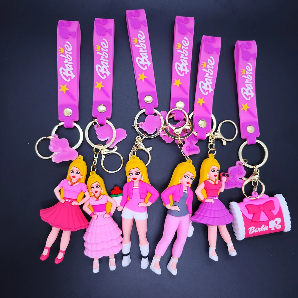 Pink Princess Bag Doll Pendant Keychain Ornament Children\'s Keychain Cute Couple Pendant Cartoon