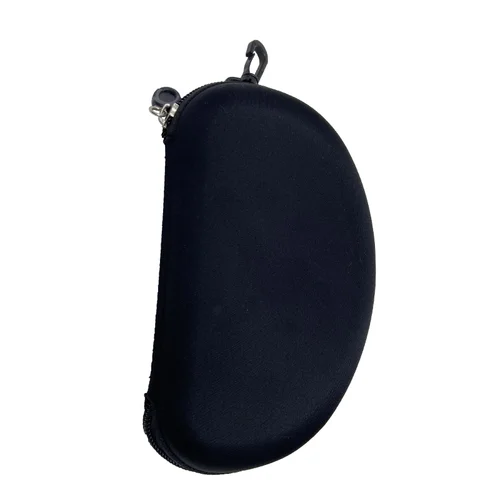 Imagen 2 del producto 1/2/3/5/10PC portátil espesar EVA gafas caso con mosquetón gancho negro gafas de sol estuche rígido cremallera gafas Protector