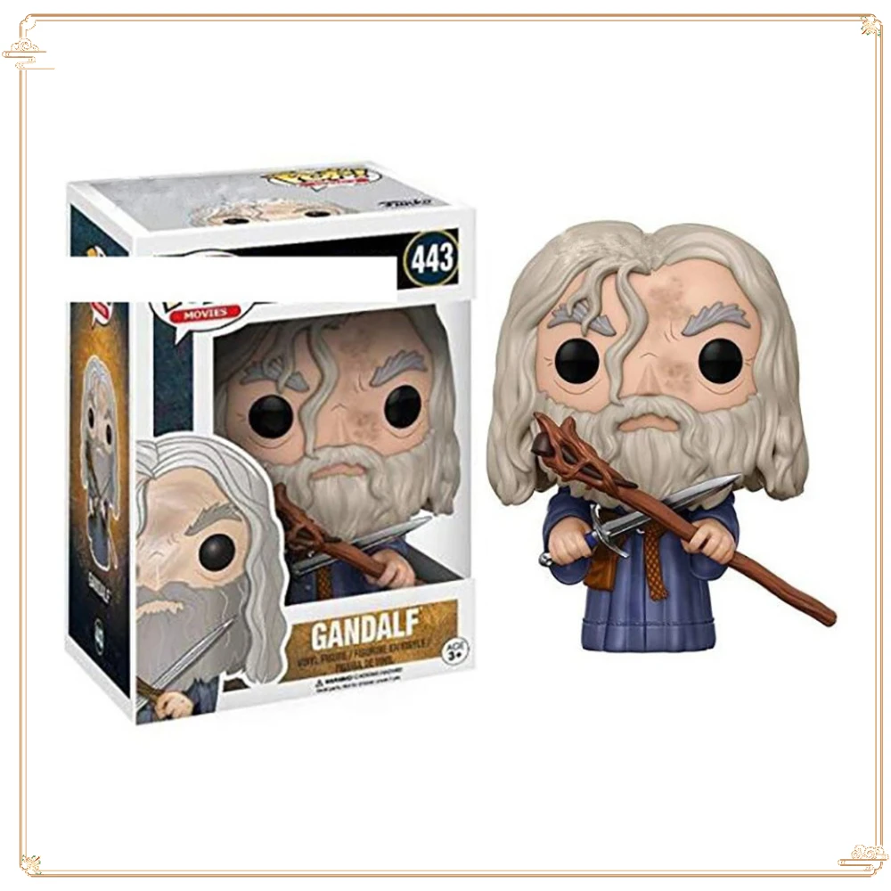 FUNKO POP The Lord of The Rings Toy Figures Creative Funny Gandalf Doll Models Holiday Collection Toys Christmas Gifts Handmade