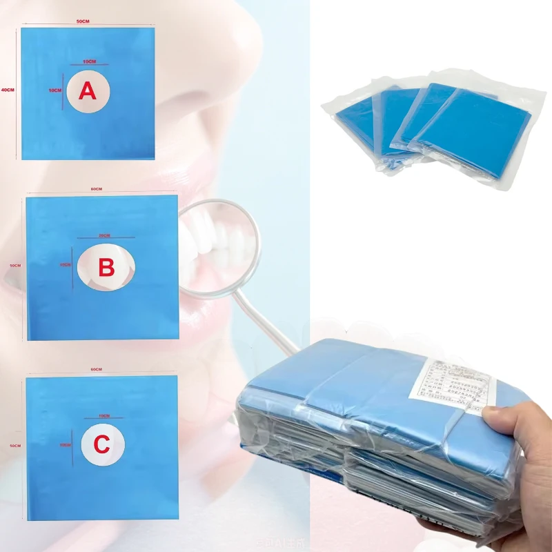 Disposable Blue Nonwoven Surgical Hole Sheets Sterile Drape Dental Operating Environments Individually Packed