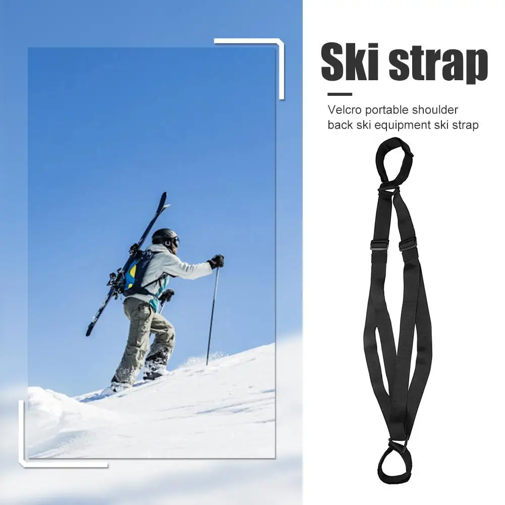 Ski Backpack Carrier Ski Carry Sling Strap Double Shoulder Backpack Fixed Belts