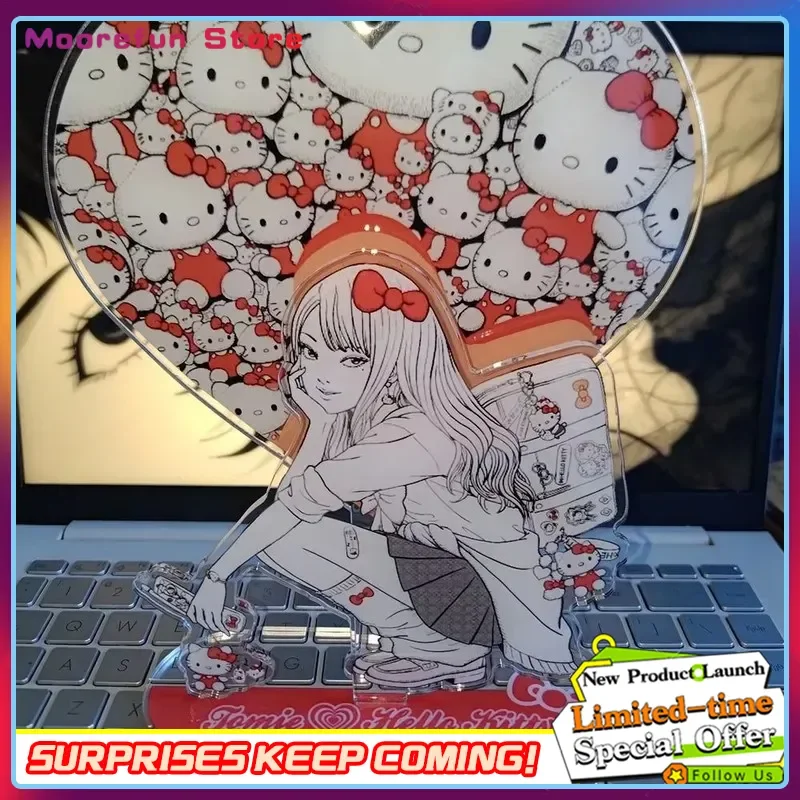 Tomie Junji Ito Peripherals Hello Kitty Placas Decorativas Creativas de Pie, Adornos de Escritorio de Dibujos Animados con Gran Valor Estético, Juguetes Lindos y Divertidos, Regalo