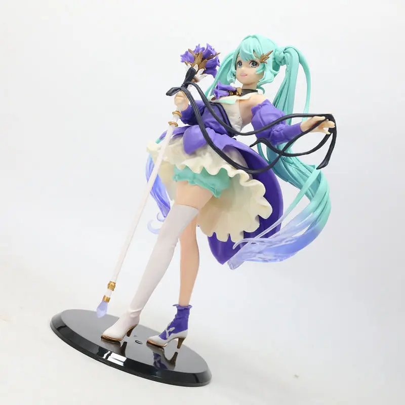 

Коллекционная фигурка аниме-девушки с цветком баухинии, украшение для компьютерного корпуса, игрушка-модель для дня рождения в стиле каваи