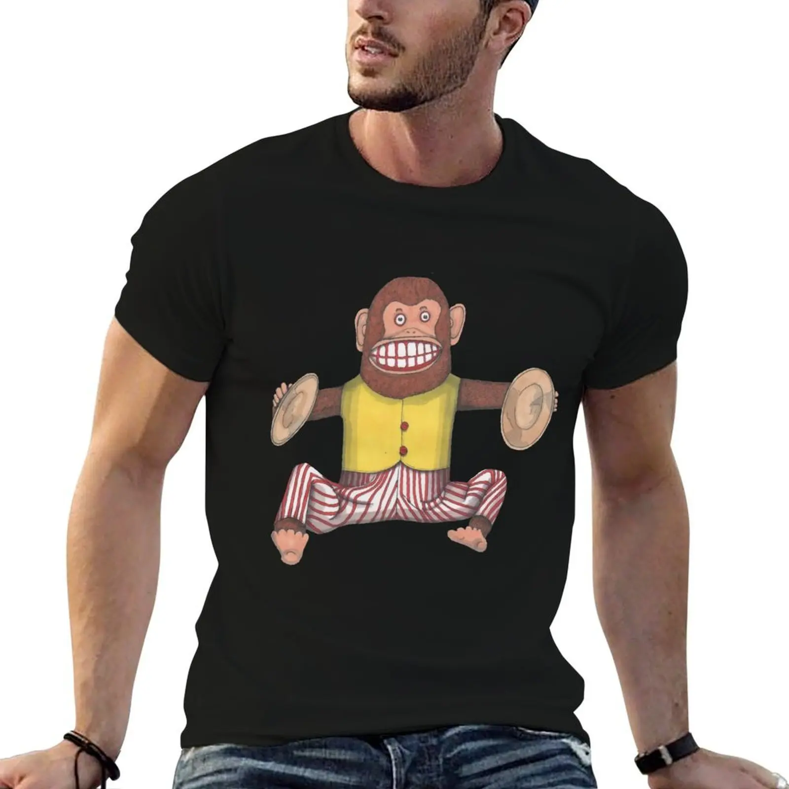 

Monkey, Clapping Monkey, classic wind up toy. T-Shirt printed t shirts for man t shirts for man pack cotton T-Shirt