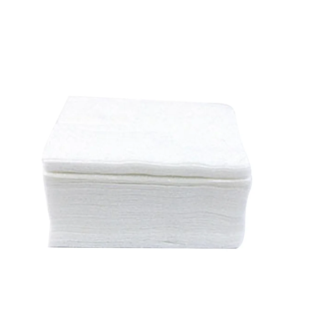 

100pcs Makeup Cotton Pads Natural Cotton Single Layer 6X7Cm Thin For Face Skincare Nail Polish Remover Plastic Box
