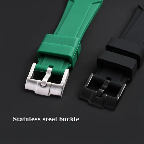 Imagen 2 del producto Correa de goma para reloj Versace V-RACE, correa de silicona convexa cóncava, serie DUAL, accesorios, pulsera impermeable para hombre, 24mm