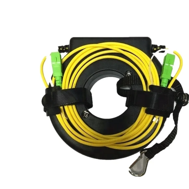 Optic Fiber OTDR Launch Cable Plastic Box SC-APC To SC-APC 200M SC/APC Fiber Ring/Test Box