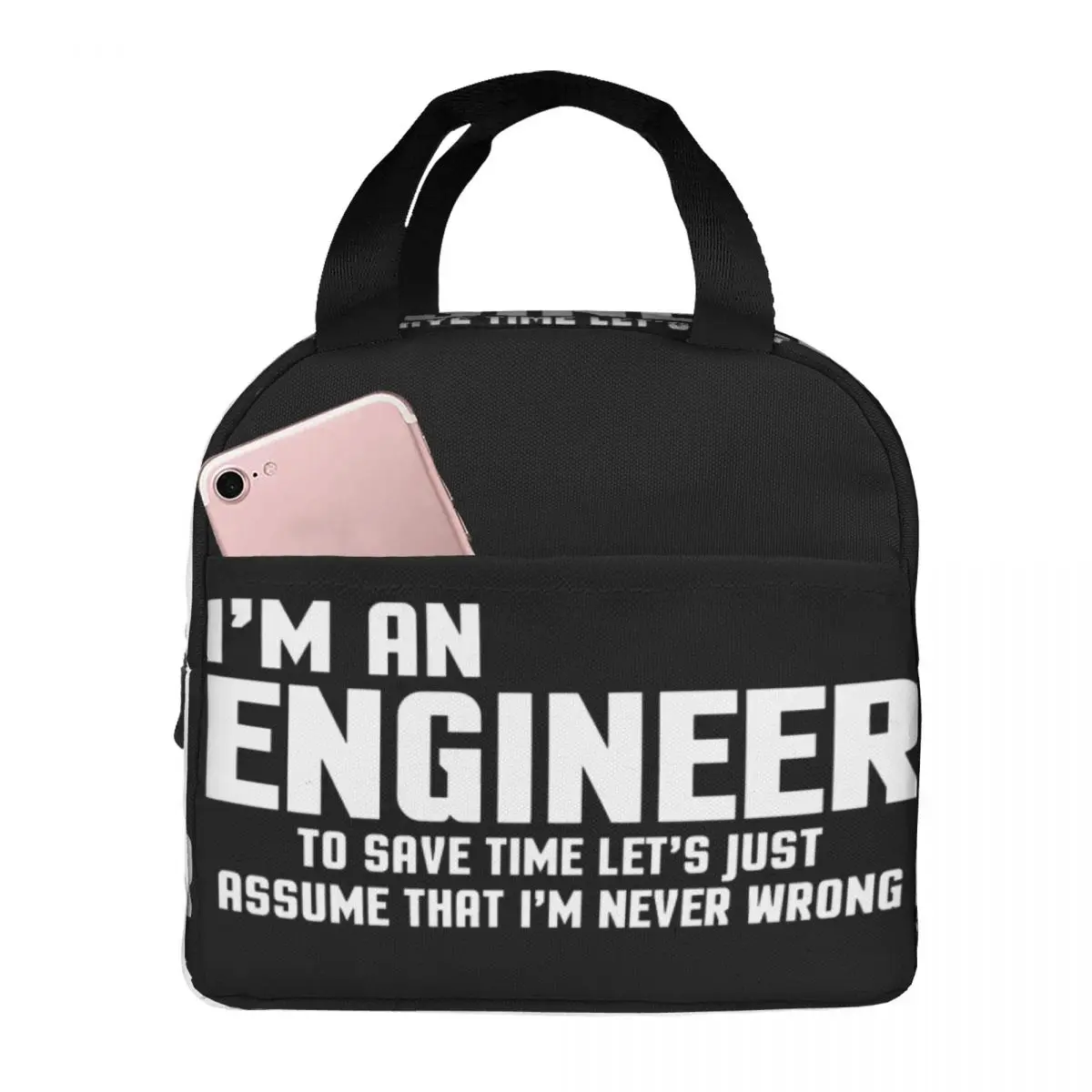 

I'm An Engineer Lunch Bag Unisex Portable Cooler Insulated Lunch Box Food Bento Box