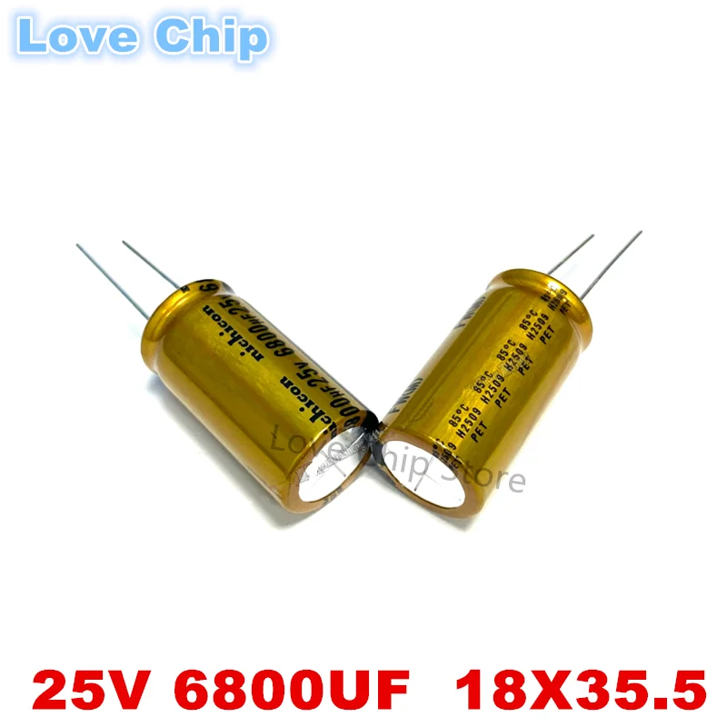 1Pcs/2Pcs/5Pcs New and Original NICHICON 6800UF 25V 18X35.5mm FW Series Electrolytic Capacitors Hi-Fi Audio Capacitor 25V6800UF