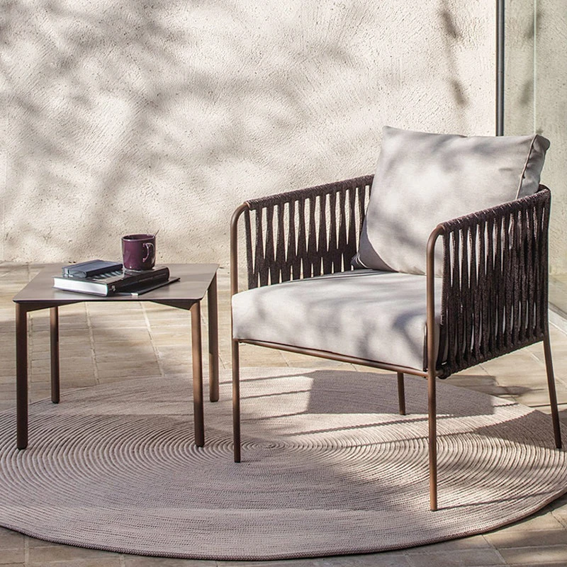 Outdoor Table And Chair Set，Slate Tables And , Courtyard Garden Furniture, Leisure Rattan Chairs, Terrace Hotel Outdoor Balcony 