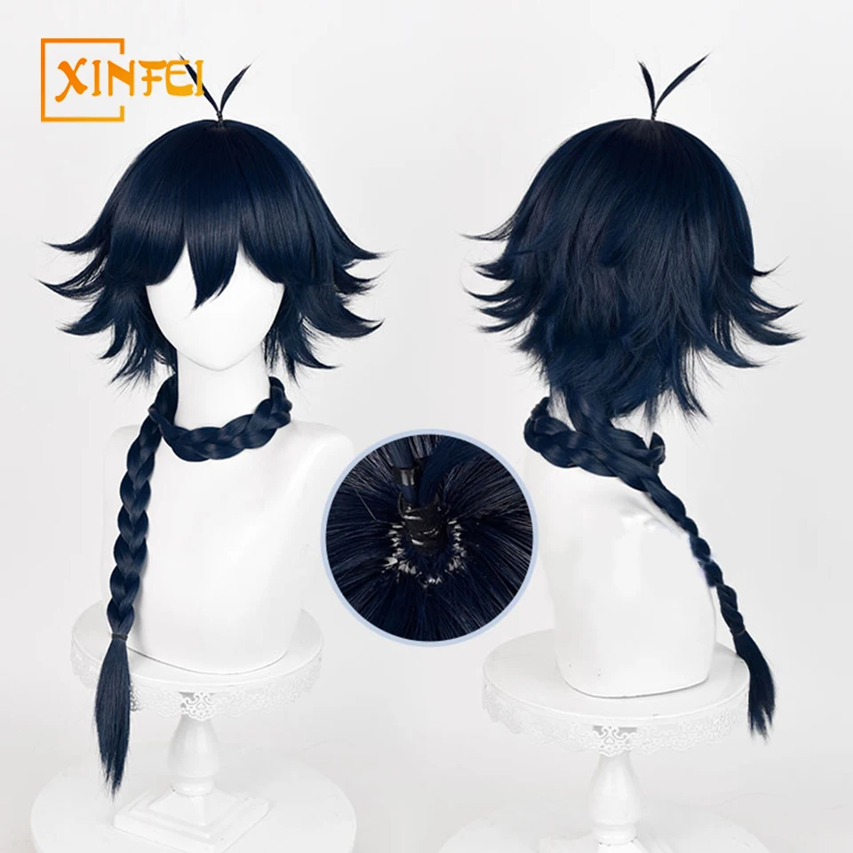 

XINFEI Short COS Wig with Bangs Synthetic Straight Anime Men Hair Wig for Daily Party Cosplay