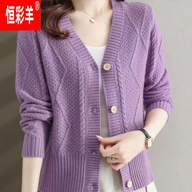 Female Korean Version High Waist Short Little Sweater Coat Women Spring Autumn With Skirt Card Waist Thin Knit Cardigan Outside.