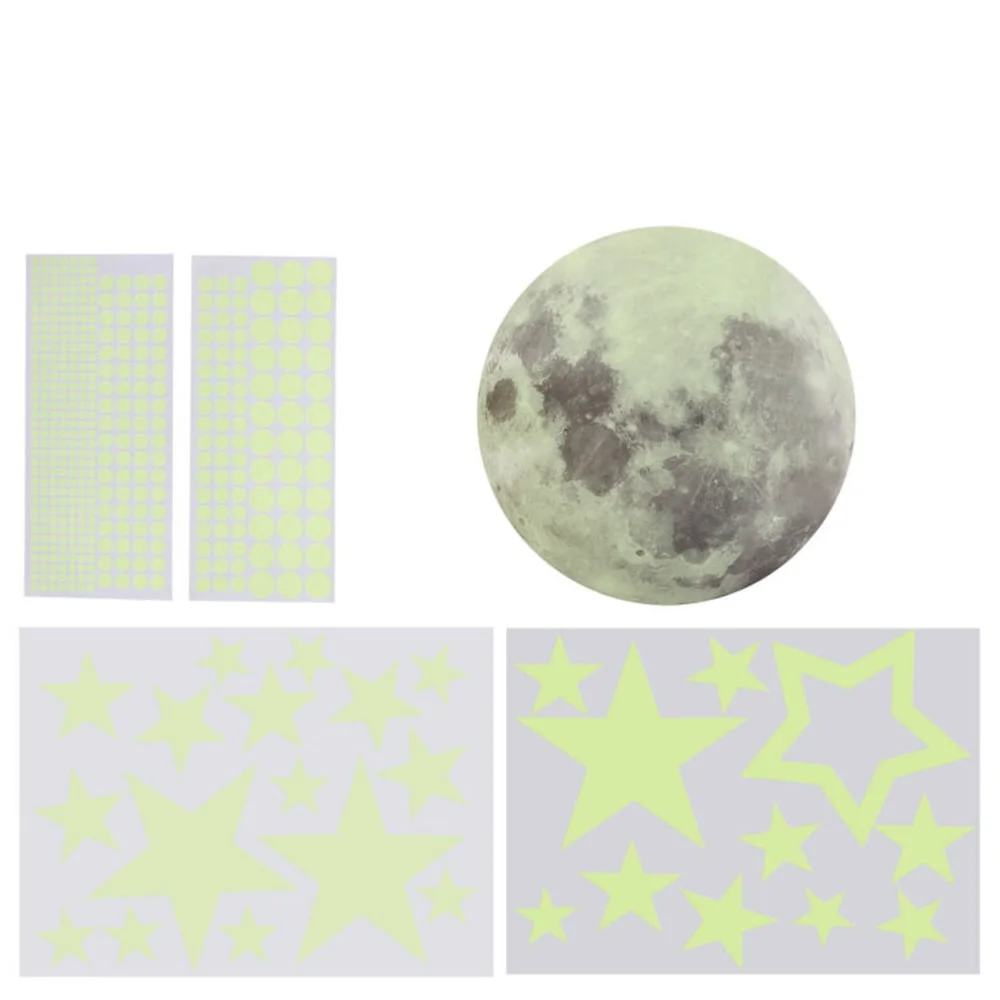 

Glow in the Dark Planet and Star Wall Stickers Fun Decor for Children's Room for Indoor Use and Easy to Remove