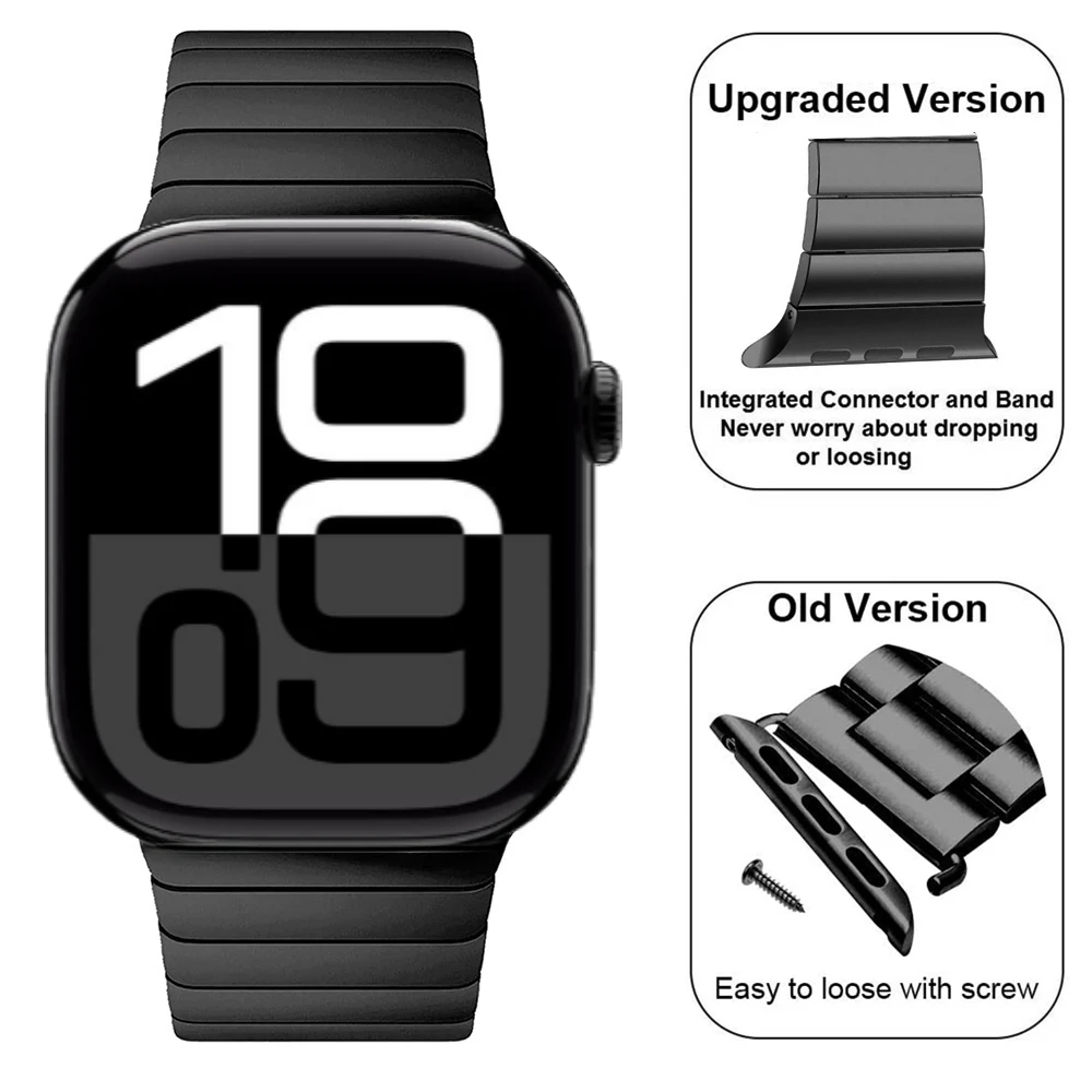 Metal Strap for Apple Watch Ultra 49mm 10 42mm 46mm 9 8 7 45mm 41mm Stainless Steel Bracelet Strap for Iwatch 6 5 4 SE 44mm 40mm