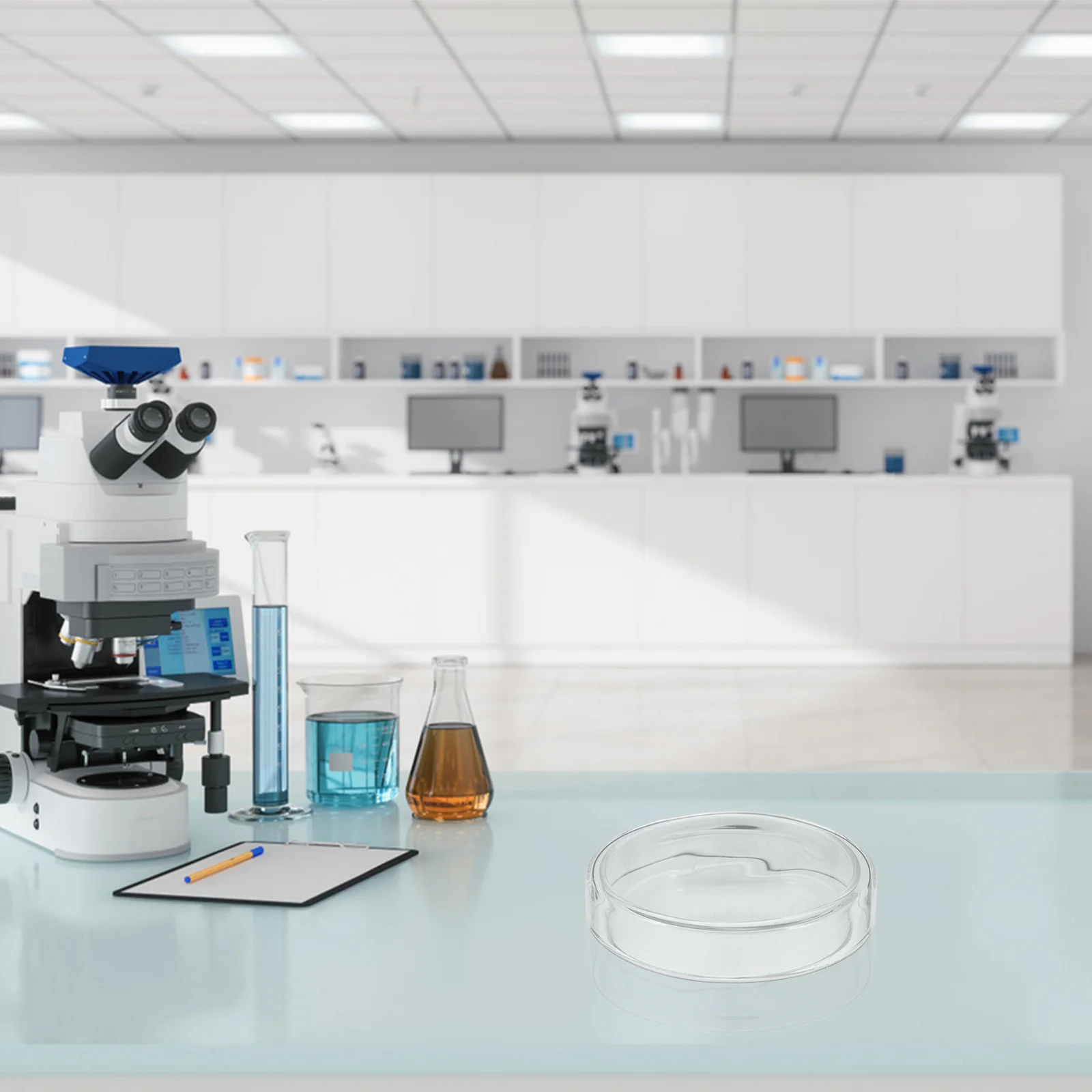 

1Set Glass Petri Dish Transparent Thickened Lab Petri Dish Cell Culture Plate Laboratory Equipment Culture Cases Lid