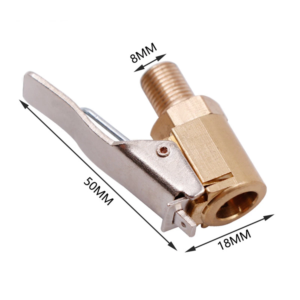 سيارة الإطارات قابض هوائي السيارات النحاس 8 مللي متر مضخة نفخ صمام موصل كليب محول ل نافخة التغيير السريع مشبك للرأس موصل #6