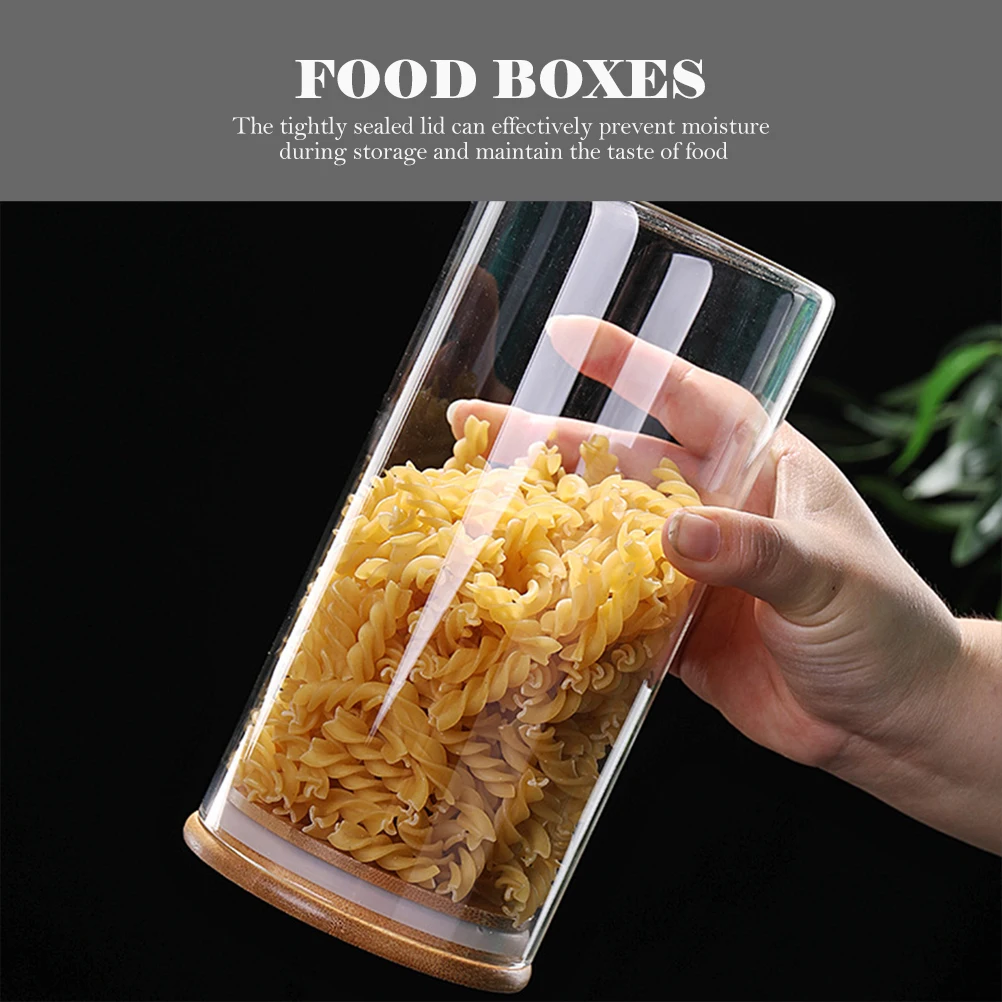 

Dry Storage Jar Tableware Food Boxes Tank Glass Sealing Jars Cookie with Lids Airtight Cereal