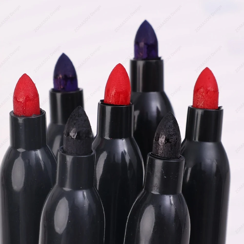 1–100 Stück wasserdichter Markierungsstift auf Ölbasis, schnell trocknend, schwarz, blau, rot, permanent, für Metall, Glas, Schreibwaren, Kunst, Schule – Detail 2