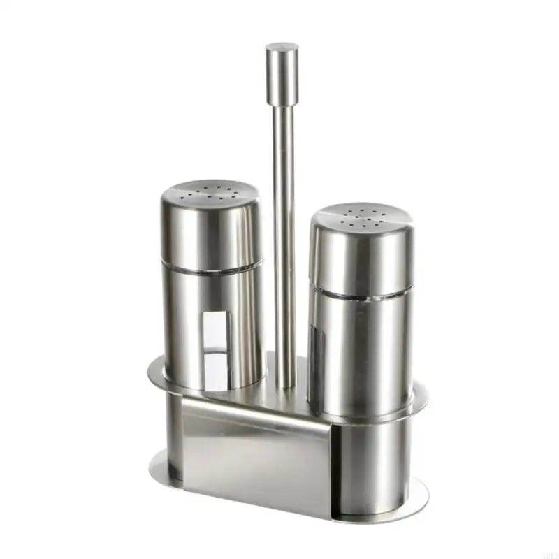 

Accuracy Control Salt Pepper Shakers Nonrust Steel Clear View Storage Bottles A0KF