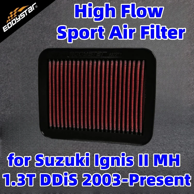 

Спортивный воздушный фильтр с высоким расходом для Suzuki Ignis II MH 1.3T DDiS 2003-настоящее время моющиеся гоночные впускные фильтры