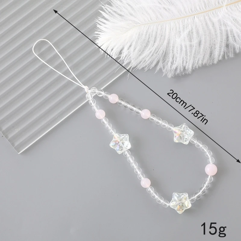 Pulseira telefone charme alça móvel telefone charme contas corrente jóias pedra cristal cordão antiperdido para mulher menina