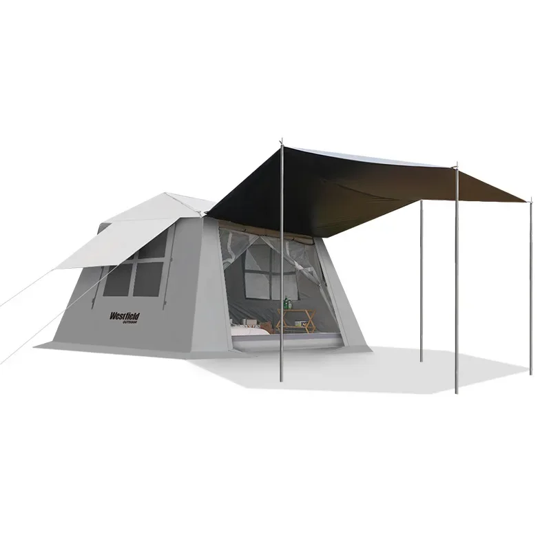 Two-in-One Tent Canopy Camping Portable House Account outside 3-4 People Full Set of Automatic Equipment