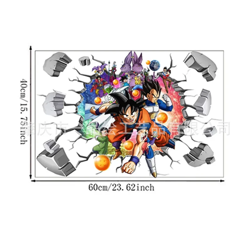 Dragon Ball Z Goku Stickers Vegeta 3DWall Stickers Children Bedroom Kindergarten Wallpaper Deco Sticker Home Decoration Gift