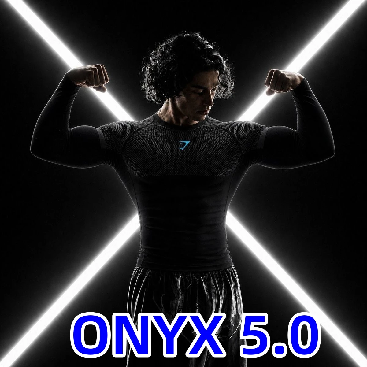 GYMSHARK ONYX 5.0 Super Hero Men's Fitness Suit Fitness Tight Long Sleeve, GYMSHARK 5.0 Fitness Sports Running Shapewear Tops