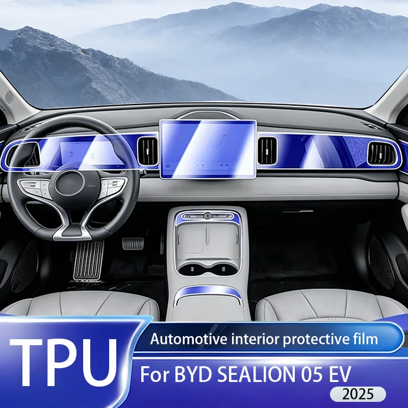 Fit for BYD Sea Lion 05 EV 2025 Clear TPU PPF Anti Scratch GPS Navigation Center Console Interior Repair Decor Protective Sticke