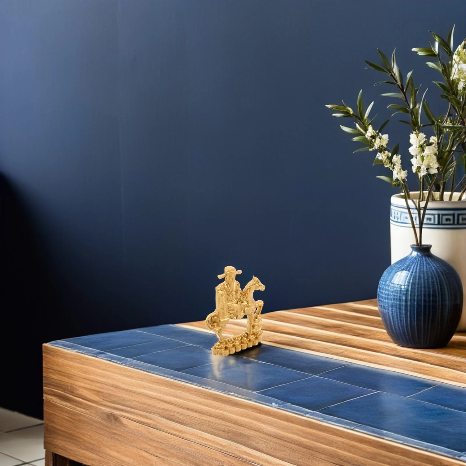 

Mini Horse Chinese Zodiac 2026 Golden Metal Statue Home Office Decor Feng Shui Wealth Of The Horse Ornament