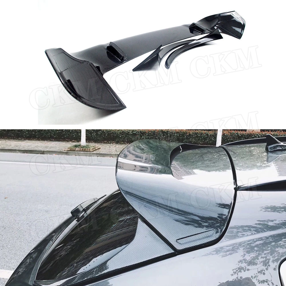 Carbon Fiber Rear Roof Spoiler Side Knife Wings Fit For Maserati Levante 2016 2017 2018 2019 M Style Trim Aprons Winglet