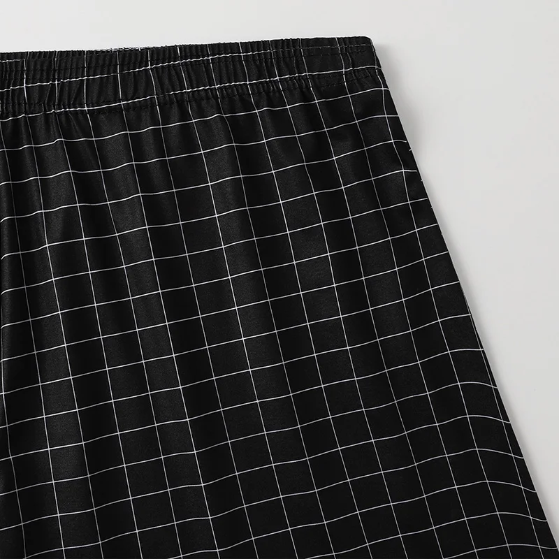 4-Piece Set Of Plaid Printed Elderly Aro Pants Casual And Loose Men's Boxer Shorts Comfortable And Breathable Underwear image 4