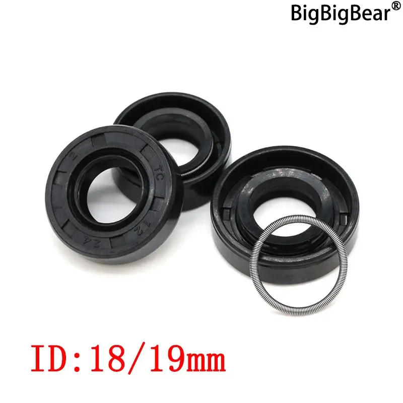 ID 18/19mm NBR Nitrile Rubber Shaft Oil Seal TC-18/19*28/30/32/35/40/42/45/47*5/6/7/8 Nitrile Double Lip Oil Seal