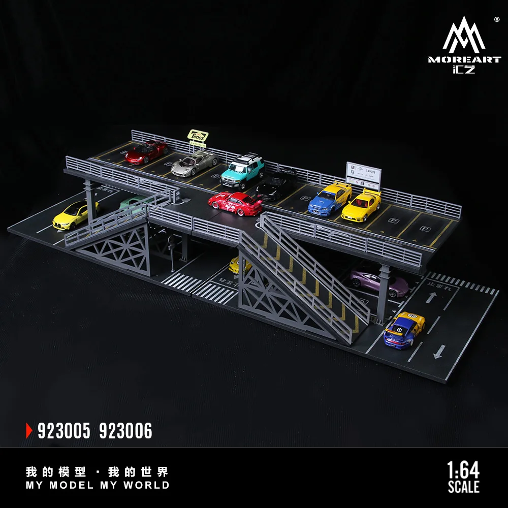 X-T  1:64 Steel Frame Structure Platform Parking Lot Diorama For Display&Collection&Gift
