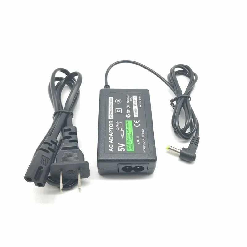 Colokan EU/US pengisi daya dinding rumah adaptor AC kabel catu daya untuk Sony PSP Host ACCU PSP1000/2000/3000 sumber suplai dan Game 1 buah