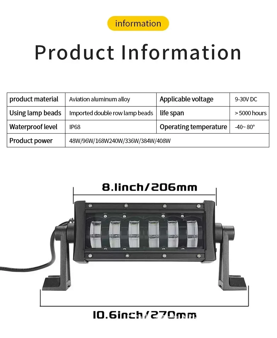 Hot salesHigh Power Dc12~60V Truck Offroad Led Light Bars 240W 30 Led Amount Led Light Bar For Car Off Road