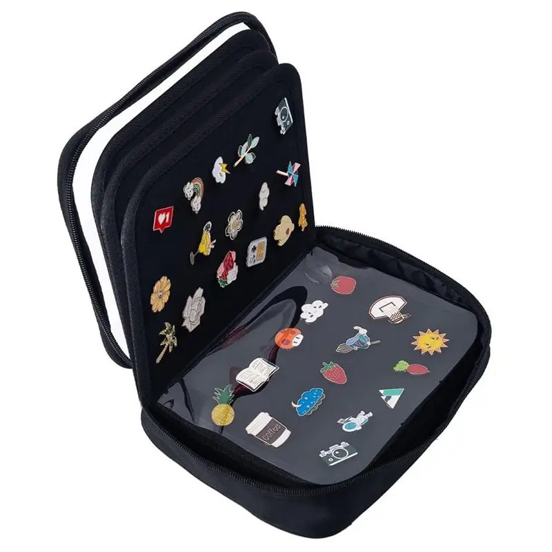 ABUH-6 Page Portable Enamel Pins Display Album Case Pin Trading Books For Collector Handle Travel Pin Holder